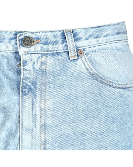 Valentino Blue Wide-Leg Cropped Jeans for men