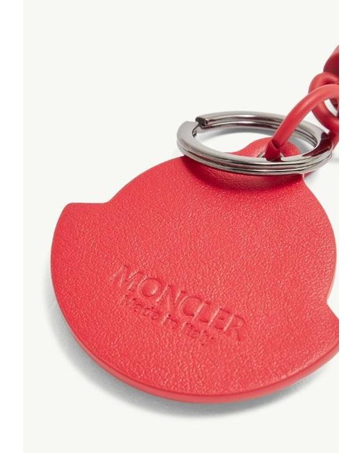 Moncler Pink Logo-Pendant Keychain for men