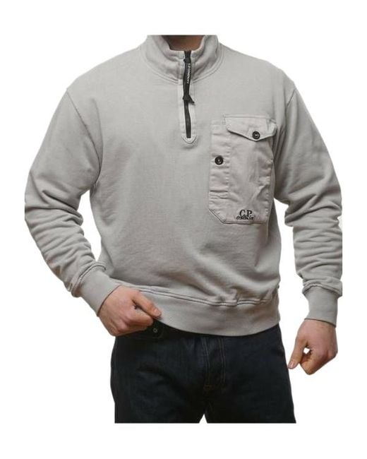 C P Company Gray Long-Sleeve Sweatshirt for men
