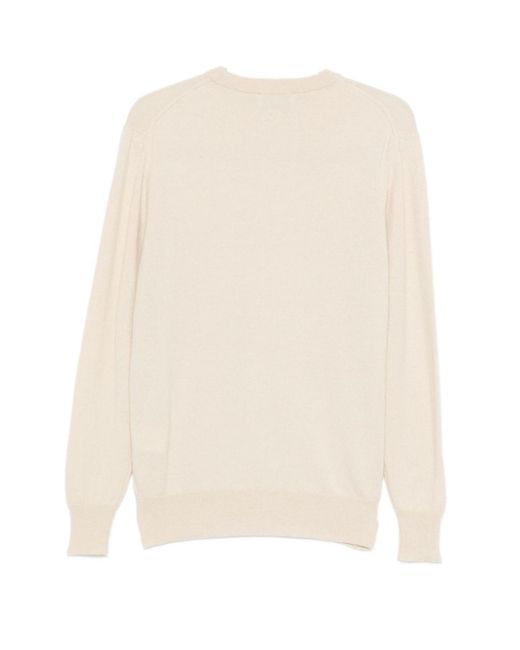 Lardini Natural Long Sleeved Crewneck Jumper for men