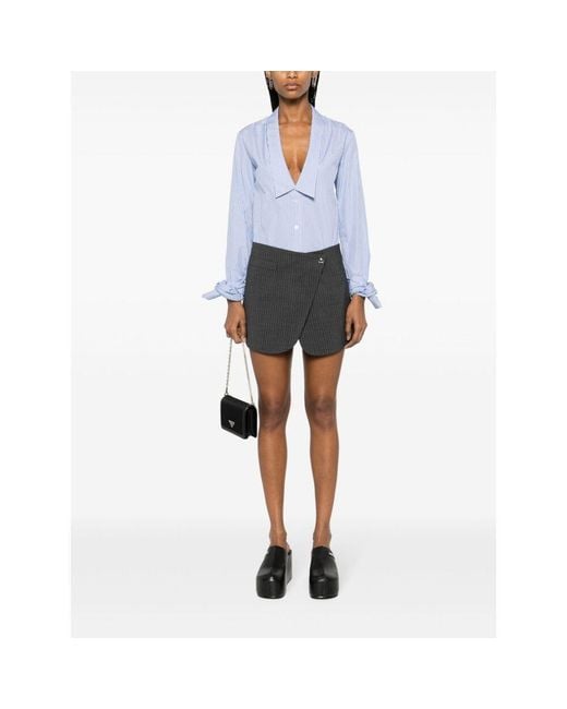 Coperni Blue Striped Poplin Shirt