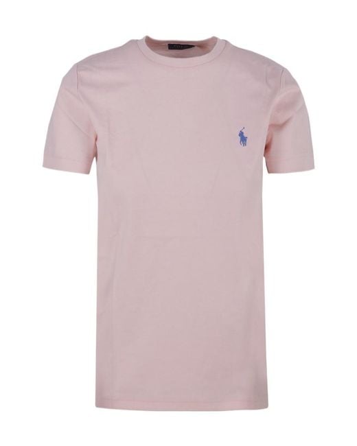 Polo Ralph Lauren Pink Pony Embroidered Crewneck T-Shirt