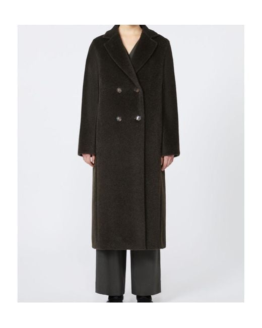 Max Mara Black 'S Rosanna Double-Breasted Coat
