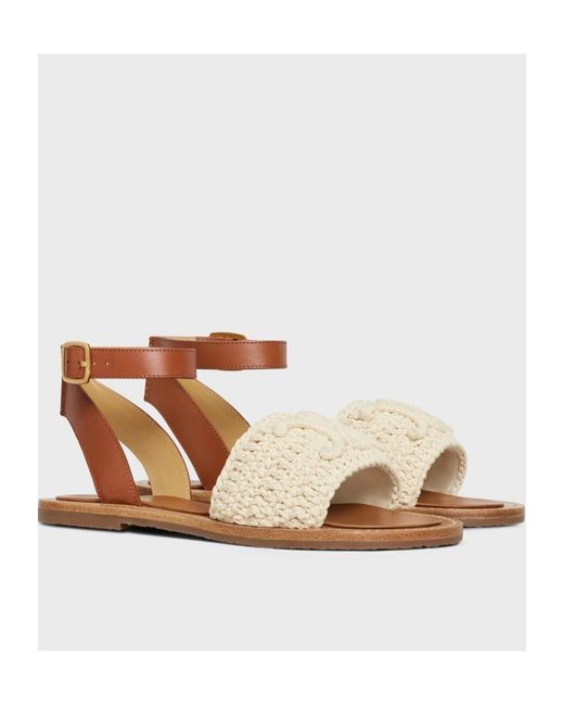 Céline White Lympia Sandal