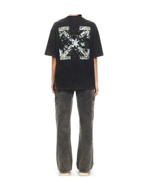 Off-White c/o Virgil Abloh Black Paint-Splatter Arrow T-Shirt