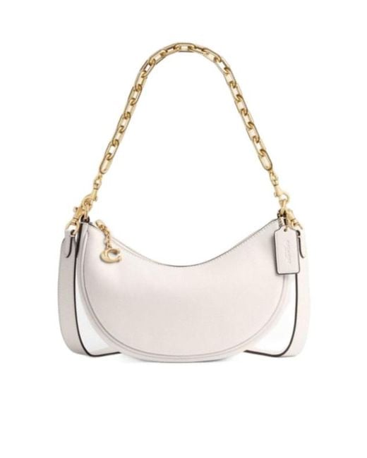 COACH White Mira Zipper Shoulder Bag