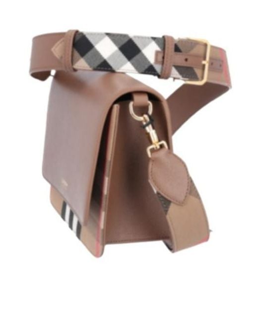 Burberry Brown Check Crossbody Bag