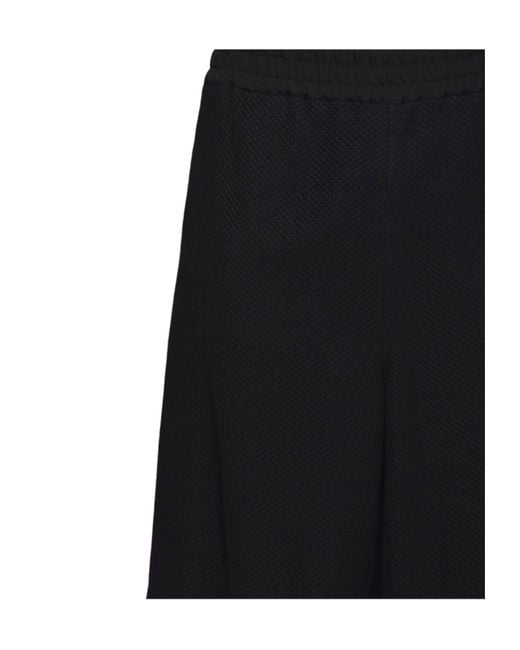 Jil Sander Black Honeycomb Relaxed Fit Shorts for men