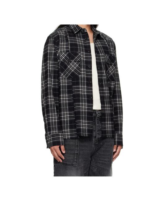 Sacai Black Plaid Shirt for men