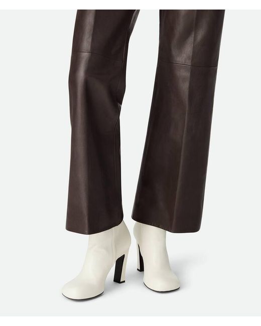 Bottega Veneta White Lambskin Nico Ankle Boots 100