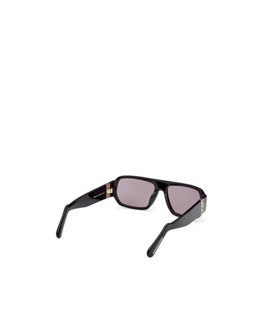 Gcds White Geometric Frame Sunglasses for men