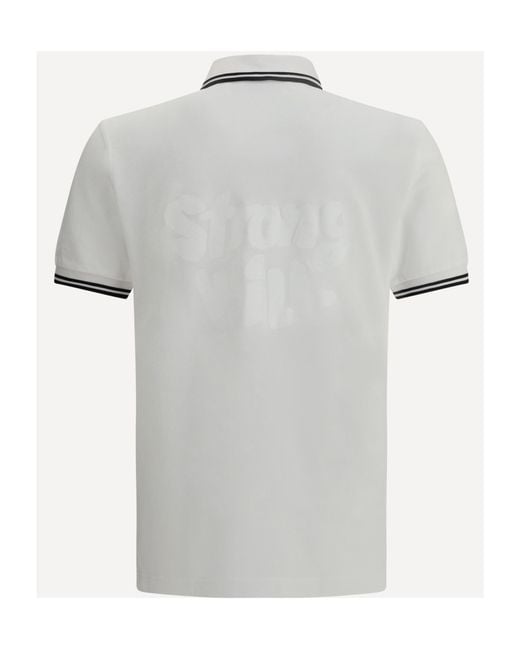 Comme des Garçons White Comme Des Garçons Shirt X Fred Perry Text-Printed Polo Shirt for men