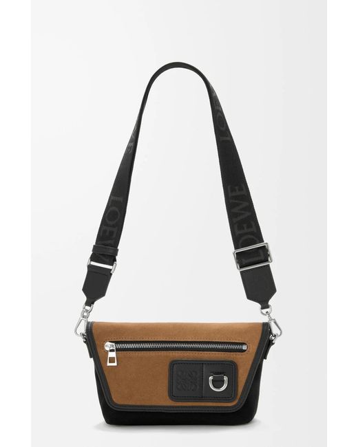 Loewe Black Mini Flex Messenger Bag for men