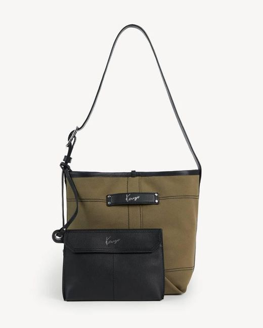 KENZO Metallic Utility' Reversible Bucket Bag for men