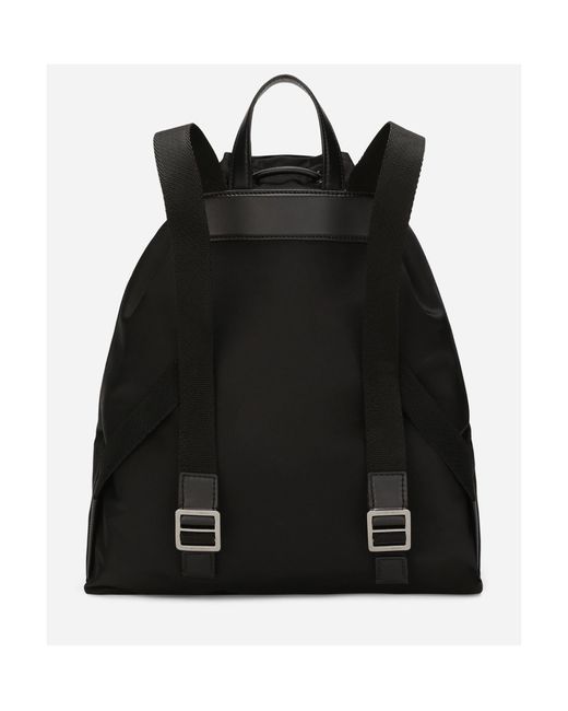 Dolce & Gabbana Black Nylon Backpack for men
