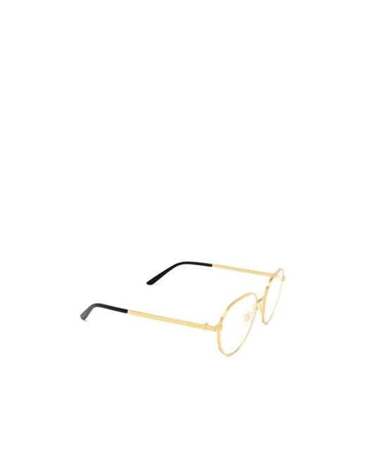 Gucci White Eyewear Panthos Frame Glasses for men