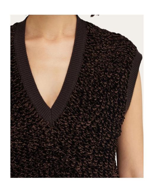 Ferragamo Black Ferragamo V-Neck Vest