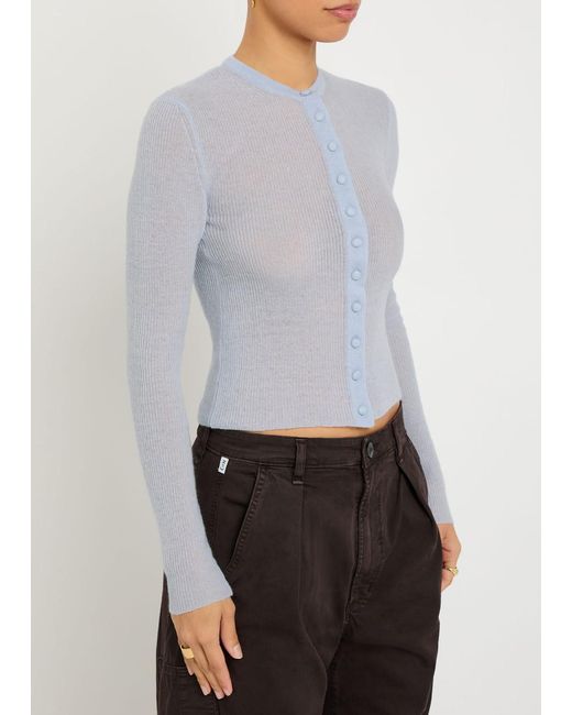 Citizens of Humanity Blue Tabitha Wool And Cashmere-Blend Cardigan