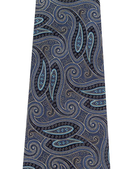 Etro Blue Jacquard Tie for men