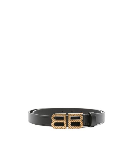 Balenciaga White Bb Hourglass Embellished Belt