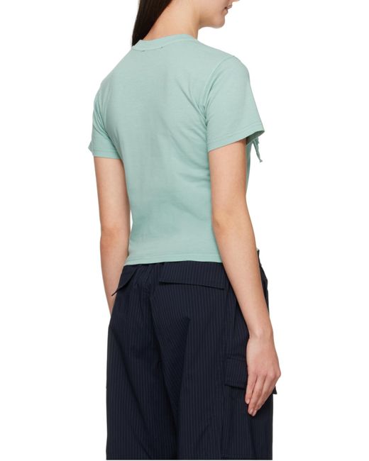 OTTOLINGER Blue Distressed Fitted T-Shirt