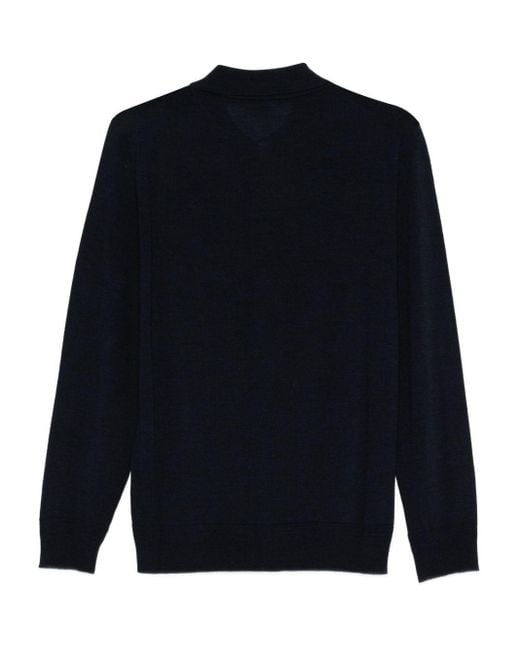 Barena Blue Long-Sleeved Knitted Sweater for men