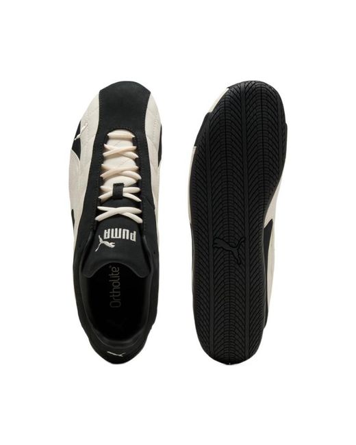 PUMA Black Logo-Embroidered Sneakers for men