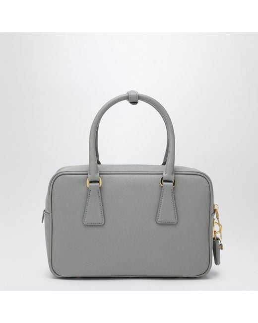 Prada Gray Logo Shoulder Bag