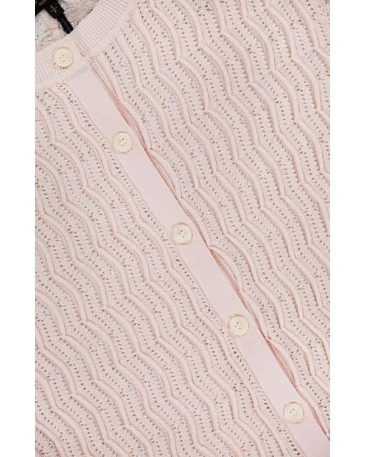 Rag & Bone Pink Crew Neck Short-Sleeved Knit Sweater