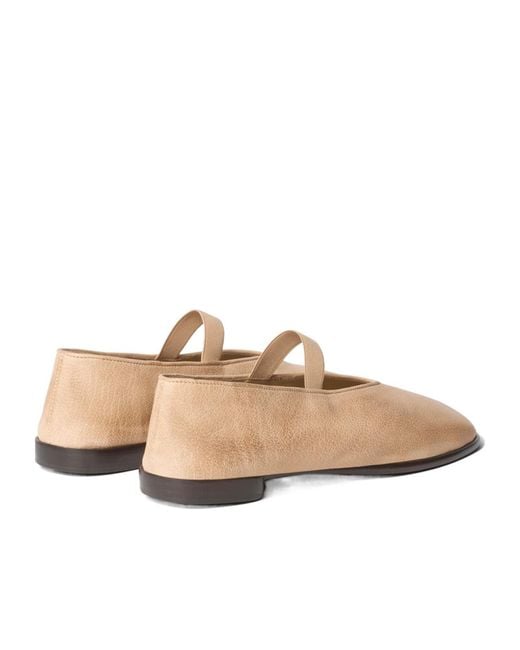 Lemaire Natural Glove Strap Ballet Flats