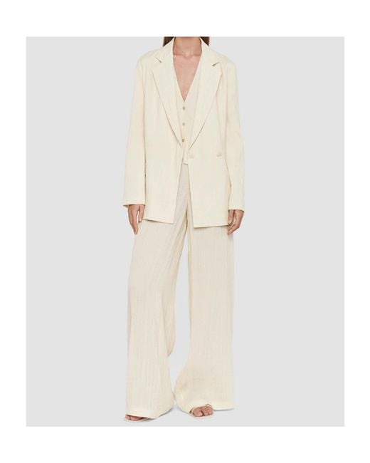 Joseph Natural Gibellina Amelot Belted Jacquard Blazer