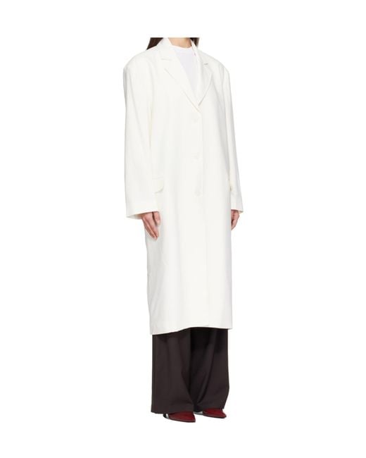 Frankie Shop White Tribeca Long Coat