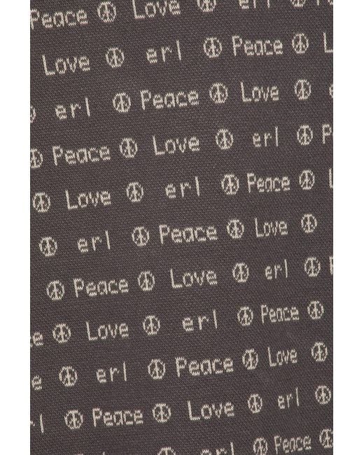 ERL Gray Jacquard Logo Knitted Top for men