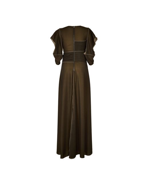Bottega Veneta Brown Tailored Fit Corset Dress
