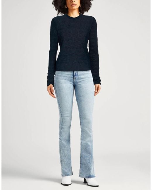 Rag & Bone Blue Solid Color Versatile Knit Sweater