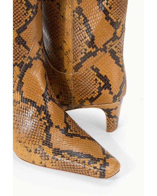 Staud White Western Wally Boot Snake