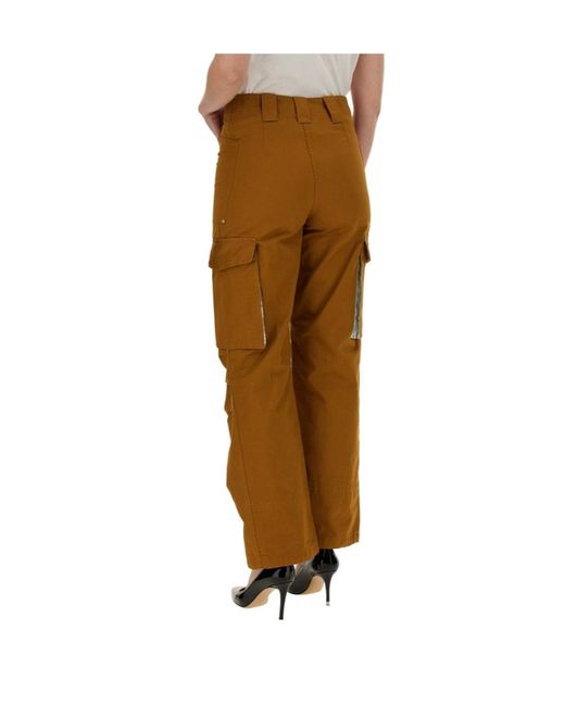 Rabanne Brown Wide-Leg Cargo Pants