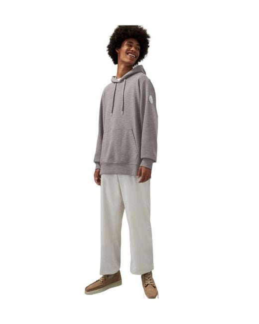 Canada Goose Gray Huron Cotton Hoodie for men