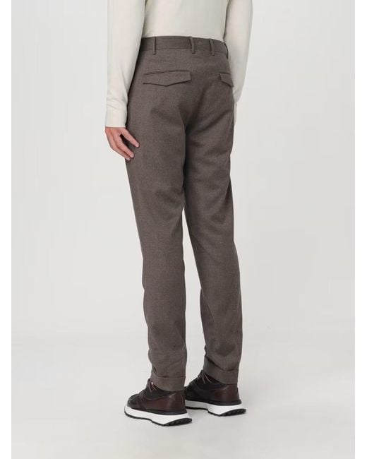 PT01 Gray Pt Torino Slim Fit Concealed Closure Pants for men