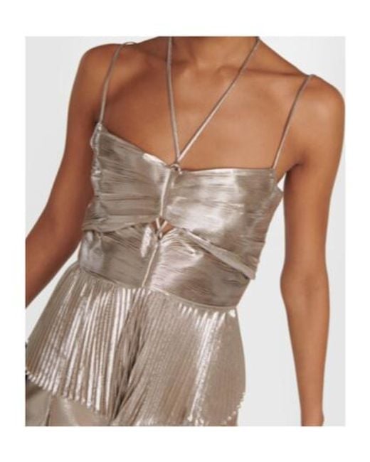 Altuzarra Gray Justin Halterneck Lamé Top