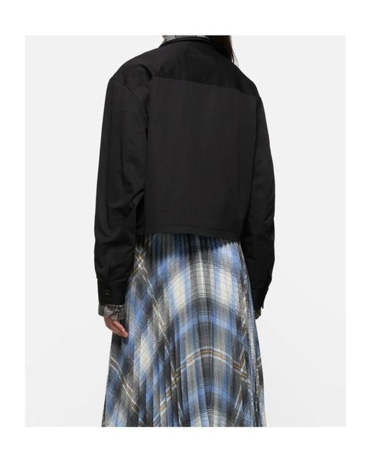 Acne Black Faux-Layered Twill Jacket