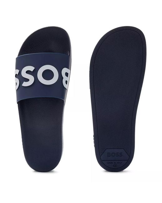Boss Blue Logo Sliders for men