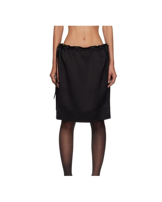 Totême Black Drawstring Mini Skirt