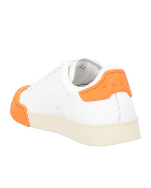Marni White Color Block Sneakers