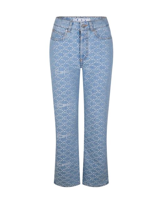 Off-White c/o Virgil Abloh Blue Monogram 90S Jeans