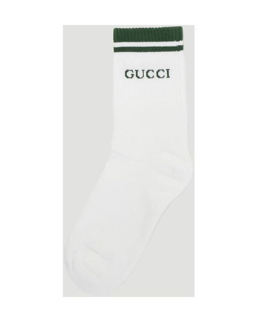 Gucci White Logo Socks for men