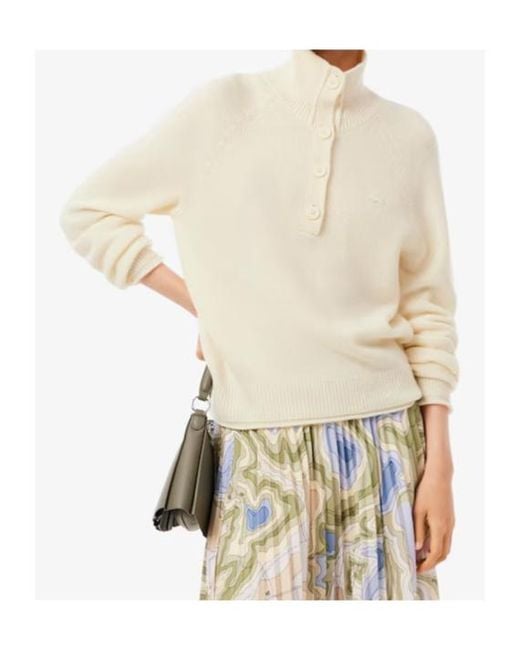 Lacoste Natural Carded High Neck Sweater