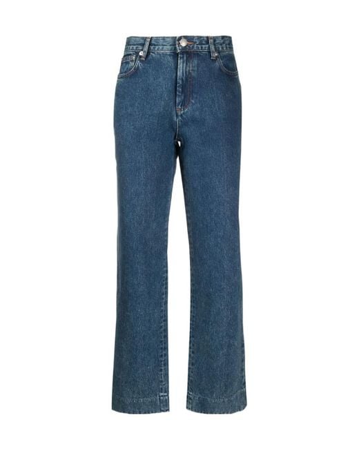 A.P.C. Blue Straight Leg Sailor Jeans