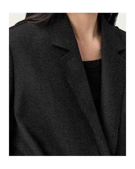 AllSaints Black Essie Single-Button Blazer