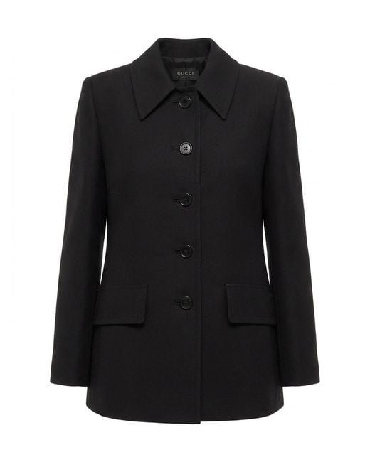Gucci Black Linen Blend Caban